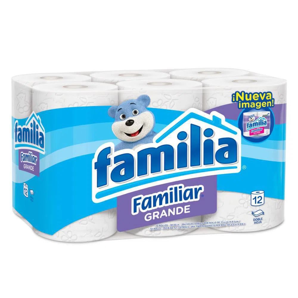 Papel higienico doble hoja x12 rolllos